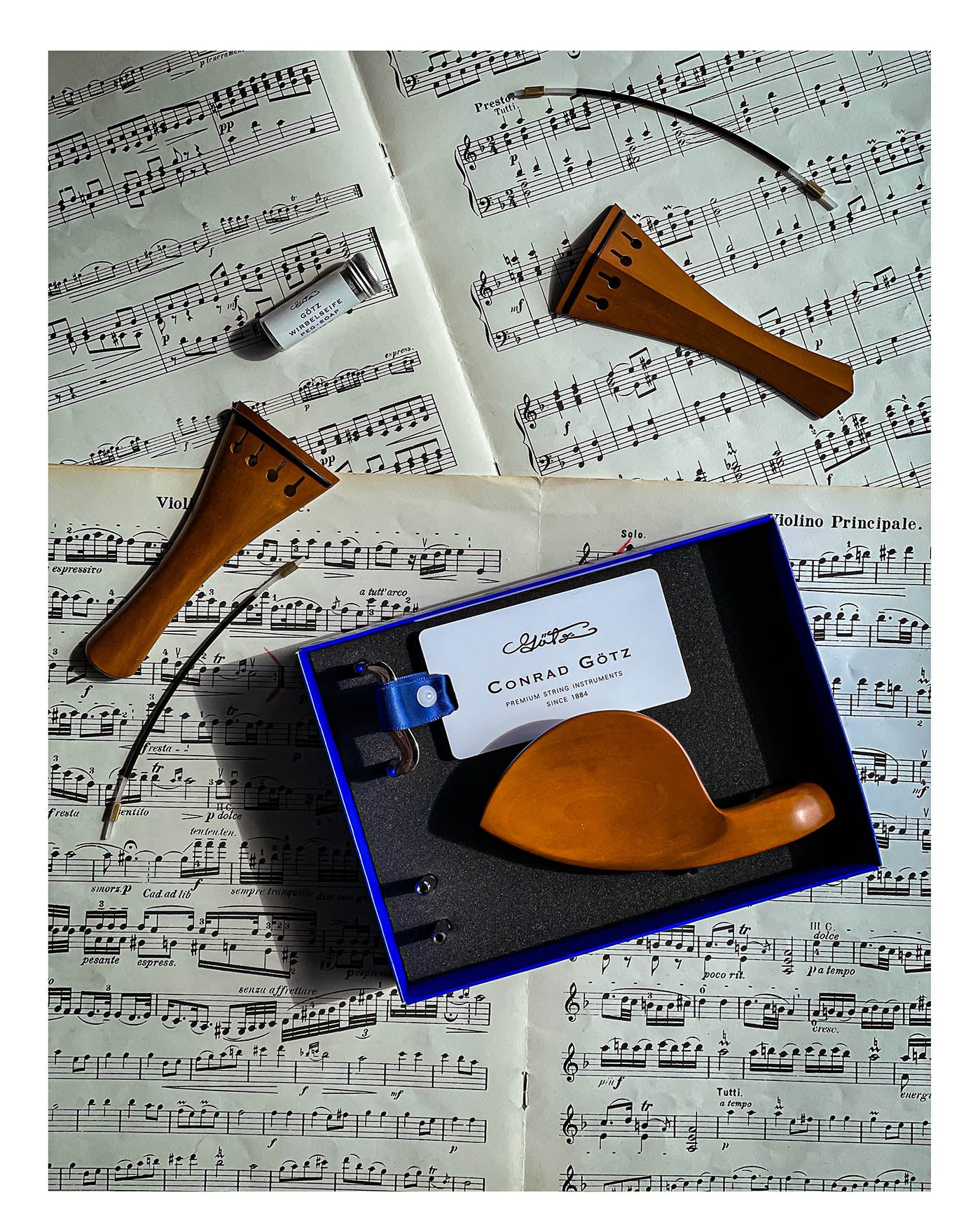Stradivari Kinnhalter Violine Buchsbaum, ZK-305