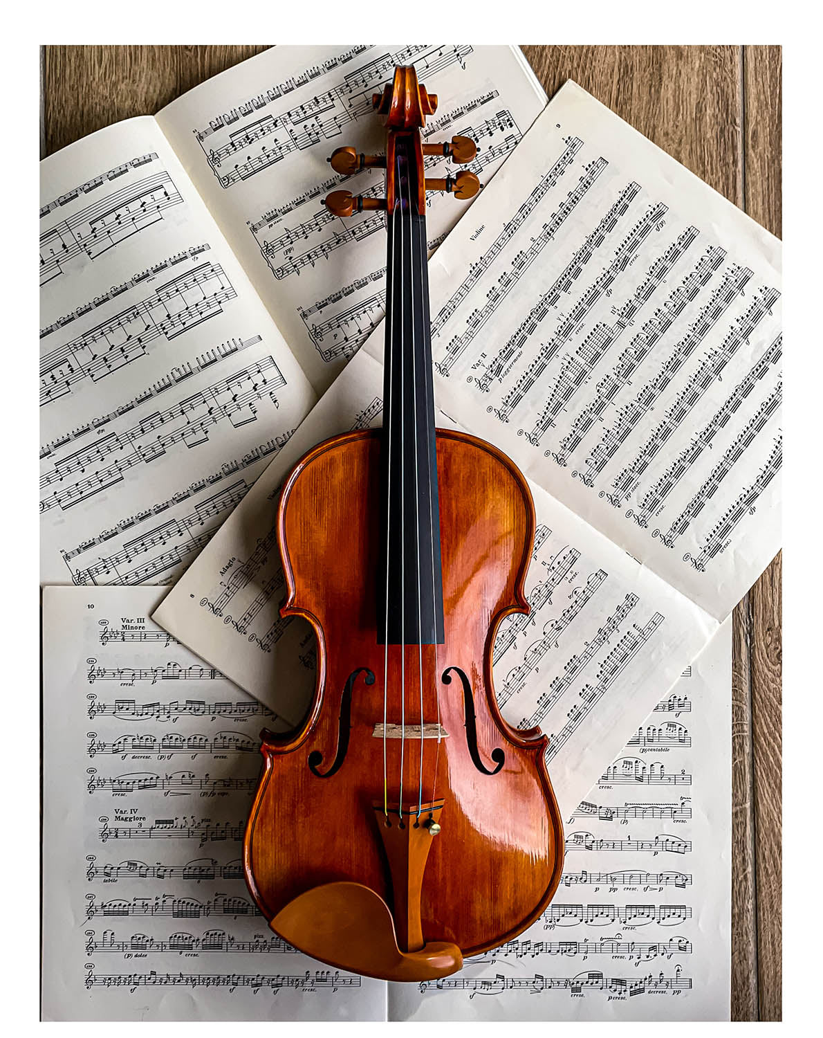 Stradivari Chinrest Violin 4/4 in Boxwood, ZK-1594G